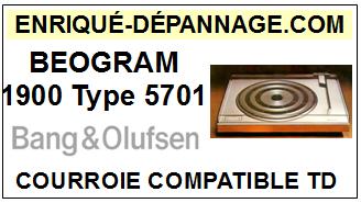 BANG OLUFSEN BEOGRAM 1900 TYPE 5701  Courroie Tourne-disques <BR><small>a 2014-08</small>
