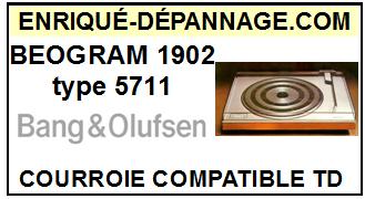 BANG OLUFSEN BEOGRAM 1902 TYPE 5711  Courroie Compatible Tourne-disques