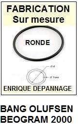 BANG OLUFSEN BEOGRAM 2000  <br>Courroie ronde d'entrainement tourne-disques (<b>round belt</b>)<small> 2017 MAI</small>
