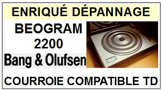 BANG OLUFSEN-BEOGRAM 2200-COURROIES-COMPATIBLES