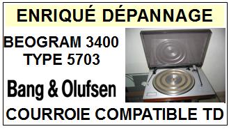 BANG OLUFSEN BEOGRAM 3400 TYPE 5303  Courroie Tourne-disques <small>13-11</small>