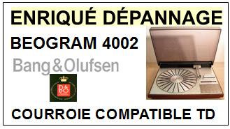 BANG OLUFSEN BEOGRAM 4002 <br>Courroie d\'entrainement pour tourne-disques (flat belt)<small> 2016-10</small>