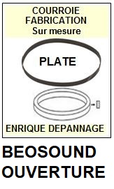 BANG OLUFSEN BEOSOUND OUVERTURE  <br>courroie plate pour platine K7 (tape deck<B> flat belt</B>)<SMALL> 2017 NOVEMBRE</small>