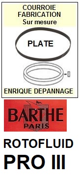 COURROIE POUR PLATINE disque vinyle Barthe Rotofluid PRO III PRO 3 PRO 4 AA  EUR 8,69 - PicClick FR