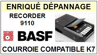 BASF<BR> RECORDER 9110 courroie (square belt) pour platine K7 <br><SMALL>a 2015-02</small>