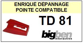 BIGBEN Platine  TD81  TD-81  Pointe de lecture Compatible diamant sphrique