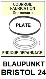 BLAUPUNKT BRISTOL 24  <br> Courroie Plate (<B>flat belt</b>) pour AutoRadio <BR><SMALL> 2017 NOVEMBRE</SMALL>