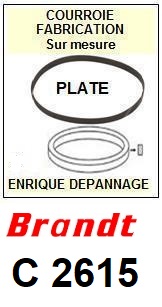 BRANDT C2615  <br>Courroie plate d'entrainement tourne-disques (<b>flat belt</b>)<small> 2016-05</small>