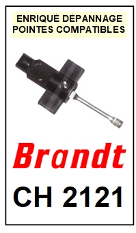 BRANDT CH2121  <br>Pointe sphrique pour tourne-disques (<B>sphrical stylus</b>)<SMALL> 2018 MARS</SMALL>