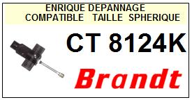 BRANDT CT8124K  <br>Pointe sphrique pour tourne-disques (<B>sphrical stylus</b>)<SMALL> mars-2017</SMALL>