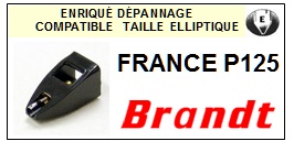 BRANDT FRANCE P125  <bR>Pointe elliptique pour tourne-disques (<b>elliptical stylus</b>)<SMALL> 2017-02</small>