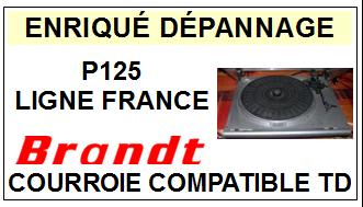 BRANDT-LIGNE FRANCE P125-COURROIES-COMPATIBLES