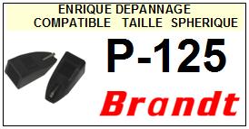 BRANDT<br> P125 P-125 Pointe sphrique pour tourne-disques <BR><small>sce 2015-03</small>