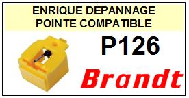 BRANDT<br> P126 Pointe (stylus) sphrique pour tourne-disques <BR><small>sce 2015-05</small>