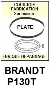 BRANDT P130T  <br>Courroie plate d\'entrainement tourne-disques (<b>flat belt</b>)<small> 2017 MAI</small>