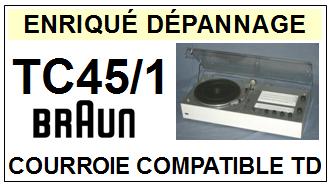 BRAUN-TC45/1-COURROIES-COMPATIBLES