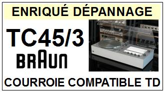 BRAUN TC45/3  Courroie Tourne-disques <small>13-08</small>