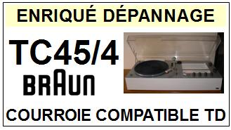 BRAUN TC45/4  Courroie Tourne-disques <small>13-08</small>