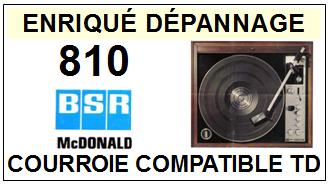 BSR MC DONALD 810  Courroie Compatible Tourne-disques