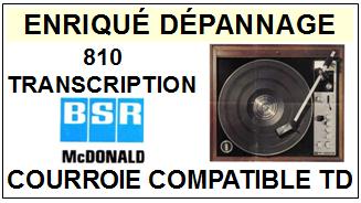 BSR-MC DONALD 810 TRANSCRIPTION-COURROIES-ET-KITS-COURROIES-COMPATIBLES