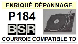 BSR<br> P184  courroie (flat belt) pour tourne-disques <BR><small> 2015-04</small>