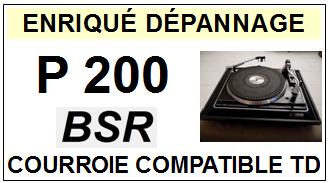 BSR<br> P200  courroie (flat belt) pour tourne-disques <BR><small>a 2015-02</small>