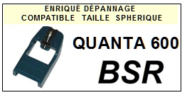 BSR QUANTA 600  <br>Pointe sphrique pour tourne-disques (<B>sphrical stylus</b>)<SMALL> 2016-07</SMALL>