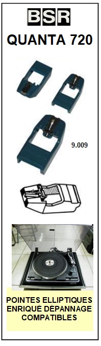 BSR <br>Platine QUANTA 720 Pointe diamant elliptique <BR><small>sce 2014-11</small>