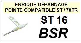 BSR ST16  Pointe Diamant rversible (stereo / 78tr) <br><SMALL>st/st/78tr 2014-09</SMALL>