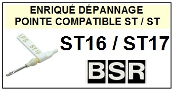 BSR ST16/ST17  <br>Pointe Diamant rversible (<b>stylus stereo/stereo</b>)<small> 2016-06</small>