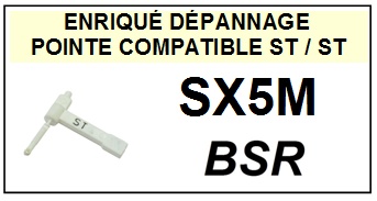 BSR SX5M  <br>Pointe Diamant rversible (<b>stylus stereo/stereo</b>)<small> 2016-02</small>