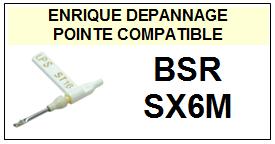 BSR SX6M  Pointe de lecture compatible Diamant ST/ST (stereo/stereo reversible)