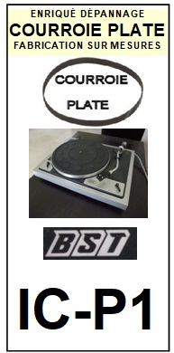 BST ICP1 IC-P1 <br>Courroie plate d\'entrainement tourne-disques (<b>flat belt</b>)<small> 2017 JUILLET</small>