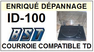 BST <br>ID100 ID-100 Courroie (flat belt) pour Tourne-disques<small> 2015-09</small>