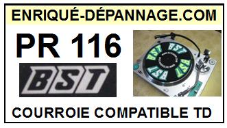 BST PR116  <br>courroie pour tourne-disques (flat belt)<small> 2015-12</small>