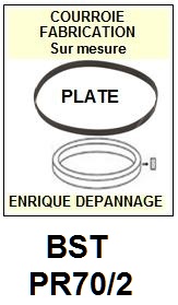 BST PR70/2  <br>Courroie plate d'entrainement tourne-disques (<b>flat belt</b>)<small> 2017 JUIN</small>