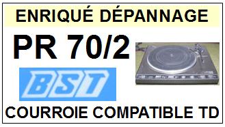 BST PR70/2  <br>Courroie plate d'entrainement tourne-disques (<b>flat belt</b>)<small> 2017 JUIN</small>