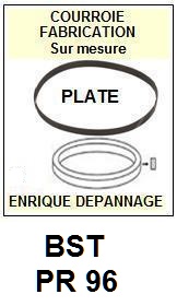 BST PR96  <br>Courroie plate d'entrainement tourne-disques (<b>flat belt</b>)<small> 2017-01</small>