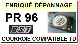 BST PR96  <br>Courroie plate d'entrainement tourne-disques (<b>flat belt</b>)<small> 2017-01</small>