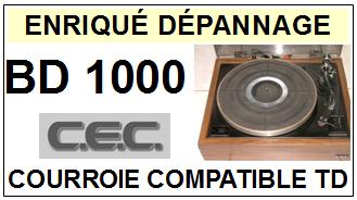 CEC<br> BD1000  courroie (flat belt) pour tourne-disques <BR><small>a 2015-03</small>