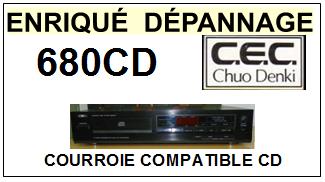 CEC CHUO DENKI 680CD <br>Courroie pour lecteur CD (square belt)<small> 2015-11</small>