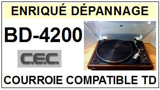 CEC CHUO DENKI<br> BD4200 BD-4200 courroie (belt) pour tourne-disques <BR><small>a 2014-12</small>