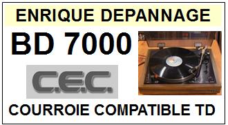 CEC CHUO DENKI BD7000 BD-7000 Courroie Tourne-disques <small>13-06</small>