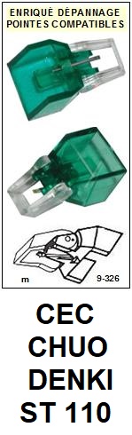 CEC CHUO DENKI-ST110-POINTES-DE-LECTURE-DIAMANTS-SAPHIRS-COMPATIBLES