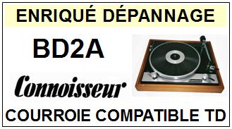 CONNOISSEUR BD2A  <br>Courroie ronde d'entrainement tourne-disques (<b>round belt</b>)<small> 2017-02</small>