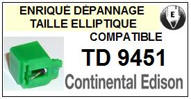 CONTINENTAL EDISON-TD9451-POINTES-DE-LECTURE-DIAMANTS-SAPHIRS-COMPATIBLES