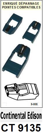CONTINENTAL EDISON <br>Platine CT9135 CT 9135 Pointe diamant elliptique <BR><small>se 205-01</small>