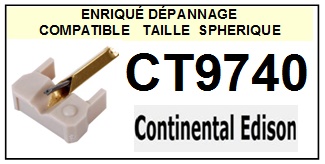 CONTINENTAL EDISON CT9740   <br>Pointe sphrique pour tourne-disques (<B>sphrical stylus</b>)<SMALL> 2016-04</SMALL>