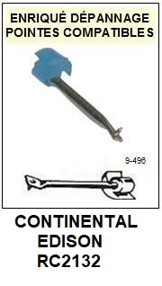 CONTINENTAL EDISON-RC2132-POINTES-DE-LECTURE-DIAMANTS-SAPHIRS-COMPATIBLES