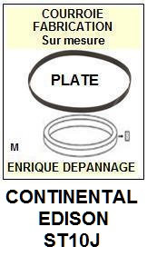 CONTINENTAL EDISON ST10J  <br>Courroie plate d'entrainement tourne-disques (<b>flat belt</b>)<small> 2017-01</small>